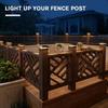 Solar Post Cap Light Outdoor Waterproof 12pack,Solar Fence - Post Lights for 4x4 5x5 6x6 Wooden/Vinyl Post,Black Deck Post Cap Light Solar Powered