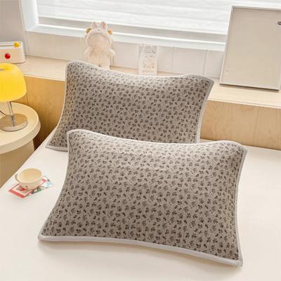 Cute Cartoon Printing Cotton Pillowcase Double-Layer Quilted Pillow Cover Skin-friendly Soft Cushion Cover Bed Room