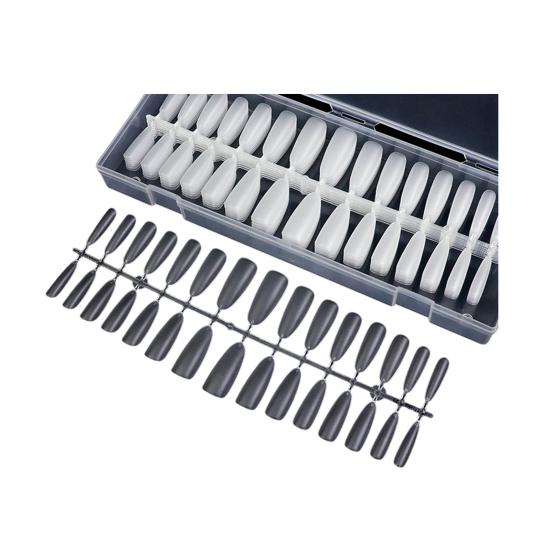 240Pcs/Set DIY Acrylic Fake Nails Double-sided Frosted Pre-Shape Square Long Nail Extensions Tips Home Salon Women Girls Full Cover Press on Nails Kit