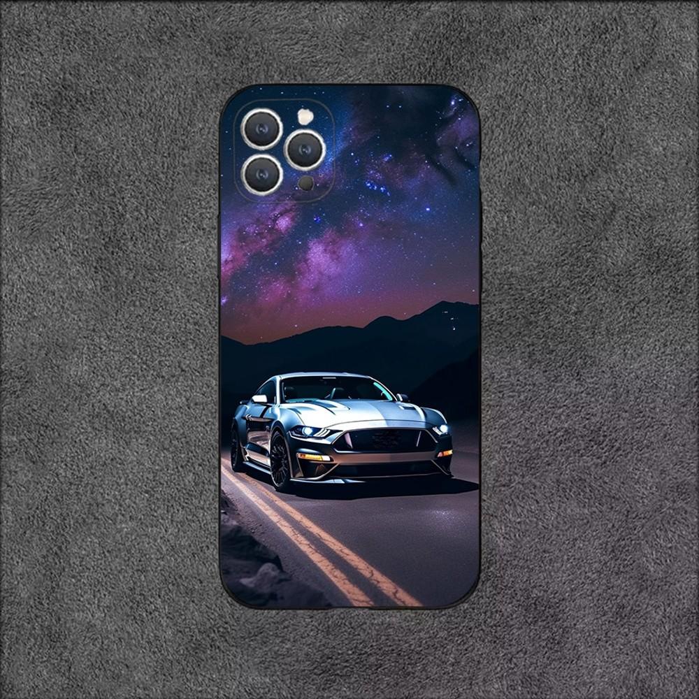 S-ShelbyS M-MustangS GT Phone Case For iPhone 16,15,14,13,12,11,Plus,Pro Max,XS,X,XR,SE,Mini,8,7 Soft Silicone Black Cover
