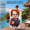 Chucky's Halloween Horror Beach Towel, Microfiber Beach Towel, Perfect For Pool, Beach, Travel, Home Decor Beach Party Fan gifts