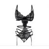 Lingerie Sexy Costume Female Crotchless Bodysuits Underwear Women Lace Sling Patchwork String Sheer Bra Set