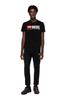 Diesel Men's Logo Embroidered T-Shirt A037660GRAI Medium Black 9XX
