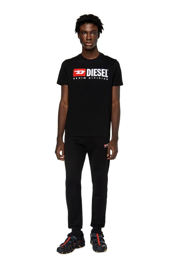 Diesel Men's Logo Embroidered T-Shirt A037660GRAI Medium Black 9XX