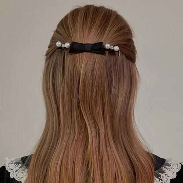Anna Ribbon Pearl Automatic Pin JC003AC
