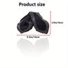 [Hair Claw Clip] 1pc Strong Hair Claw Clip for Thick Hair Black Big Size Non Slip Acrylic Clip Vintage Sparkle Stones Wheat Hair Accessory
