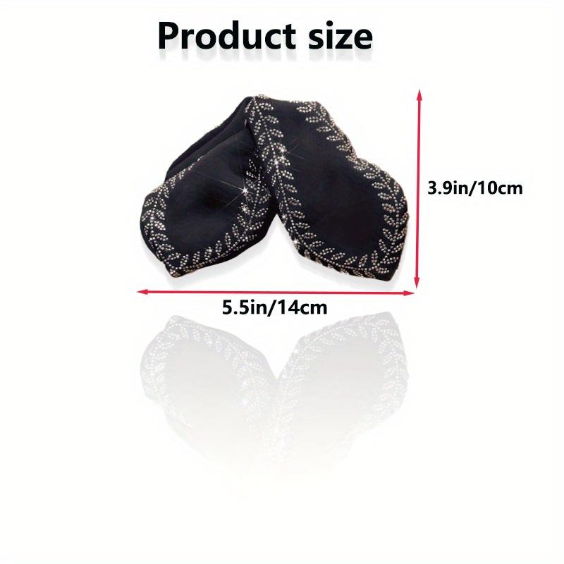 [Hair Claw Clip] 1pc Strong Hair Claw Clip for Thick Hair Black Big Size Non Slip Acrylic Clip Vintage Sparkle Stones Wheat Hair Accessory