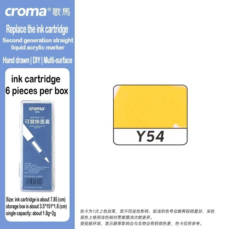 Croma 160/24 Color Replaceable Ink Refill Liquid Soft Tip Acrylic Marker Non Toxic Waterproof School Office Supplies Stationery