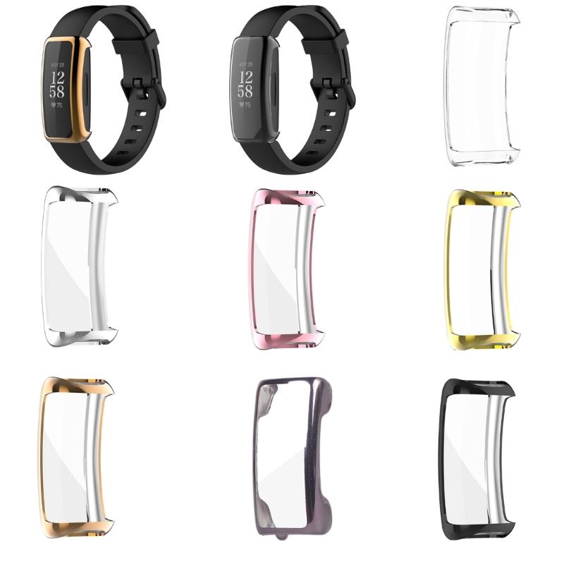 Case for Inspire 2/3 TPU Thin Plated Case Shock-Proof Cover All-Around Protective Bumper Shell Smartwatch