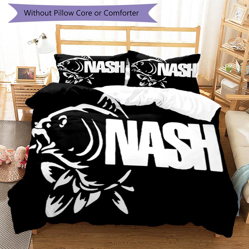 3pcs Nash Tackle Pattern Bedding Set Duvet Cover Set Includes Duvet Cover &pillowcases, Perfect All Season Bedroom Decoration & Gift
