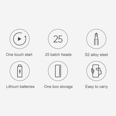 ATuMan E1 Electric Screwdriver Set Portable Screwdriver with 25 S2 Steel Magnetic Bits Rechargeable
