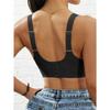 Women's Cross Strap Push Up  Wireless Seamless Minimizer Bra with Back Closure Comfort Everyday Bra Set