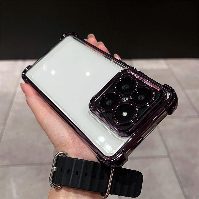 For Motorola Edge 70 Fusion Case Luxury Plating Clear Four-corner Anti-fall Protective Phone Cover For Moto Edge70 Fusion Shell