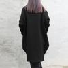 Women's Casual Loose Long-sleeved Zipper Hooded Long Padded Sweatshirt Coat
