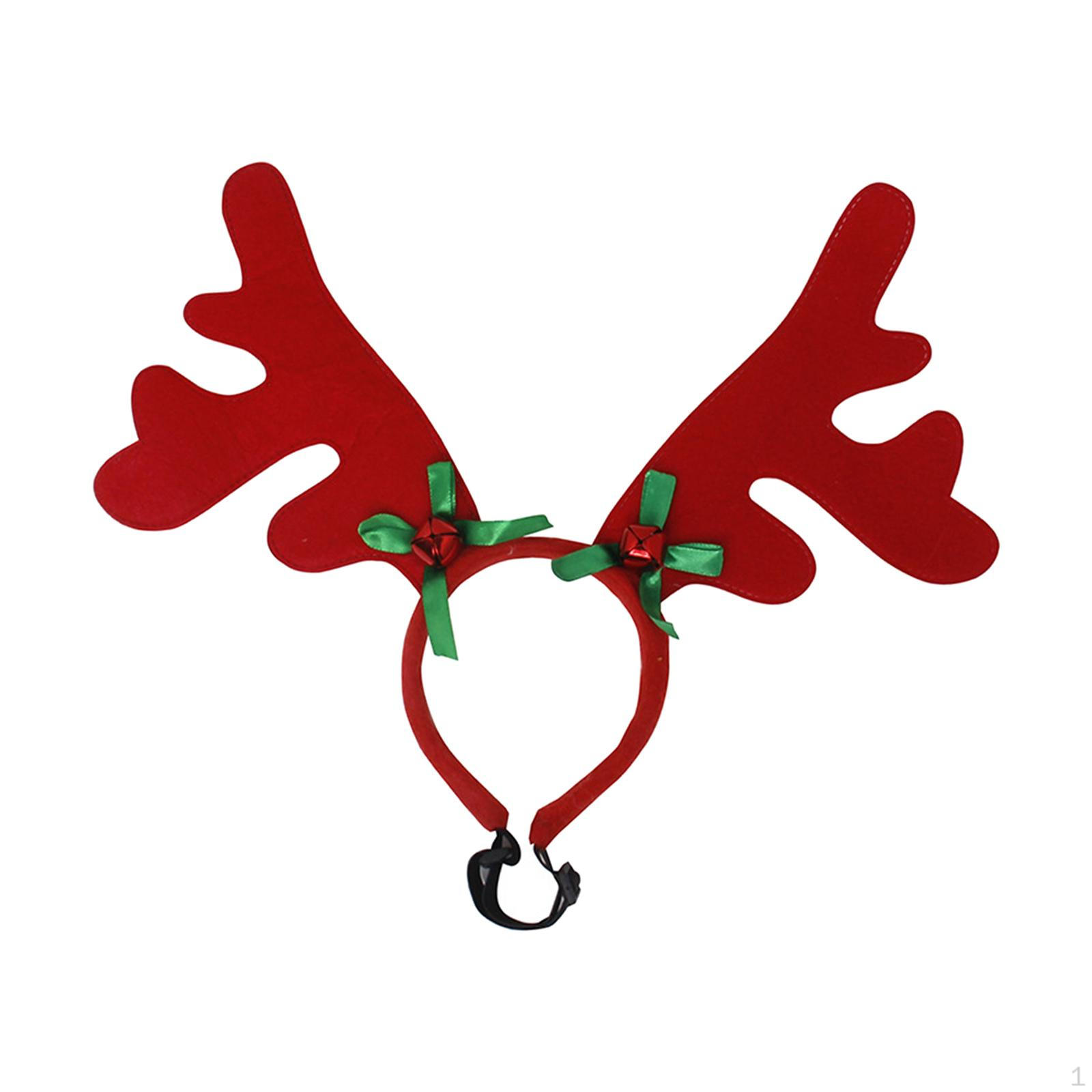 Reindeer Antler Headband, Headdress Head Wear Headpiece Comfortable Novelty Hair Hoop for Men Party Red Antlers