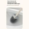 Toilet Brush Set With Long Handle No Dead Angle Cleaning Round Head Brush For Bathroom Home Use