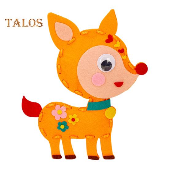 

1 комплект Лялька з мультфільмом. Набір для шиття. Ручна робота з нетканого полотна. Плюшеві тварини. М’які тварини. Набір для рукоділля. Початківці. Подарунок для малюків. Deer