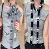 Korean Knitted Striped Skinny Scarf Stackable Wear Warm Strip Neck Scarf DIY Soft Neckerchief Women