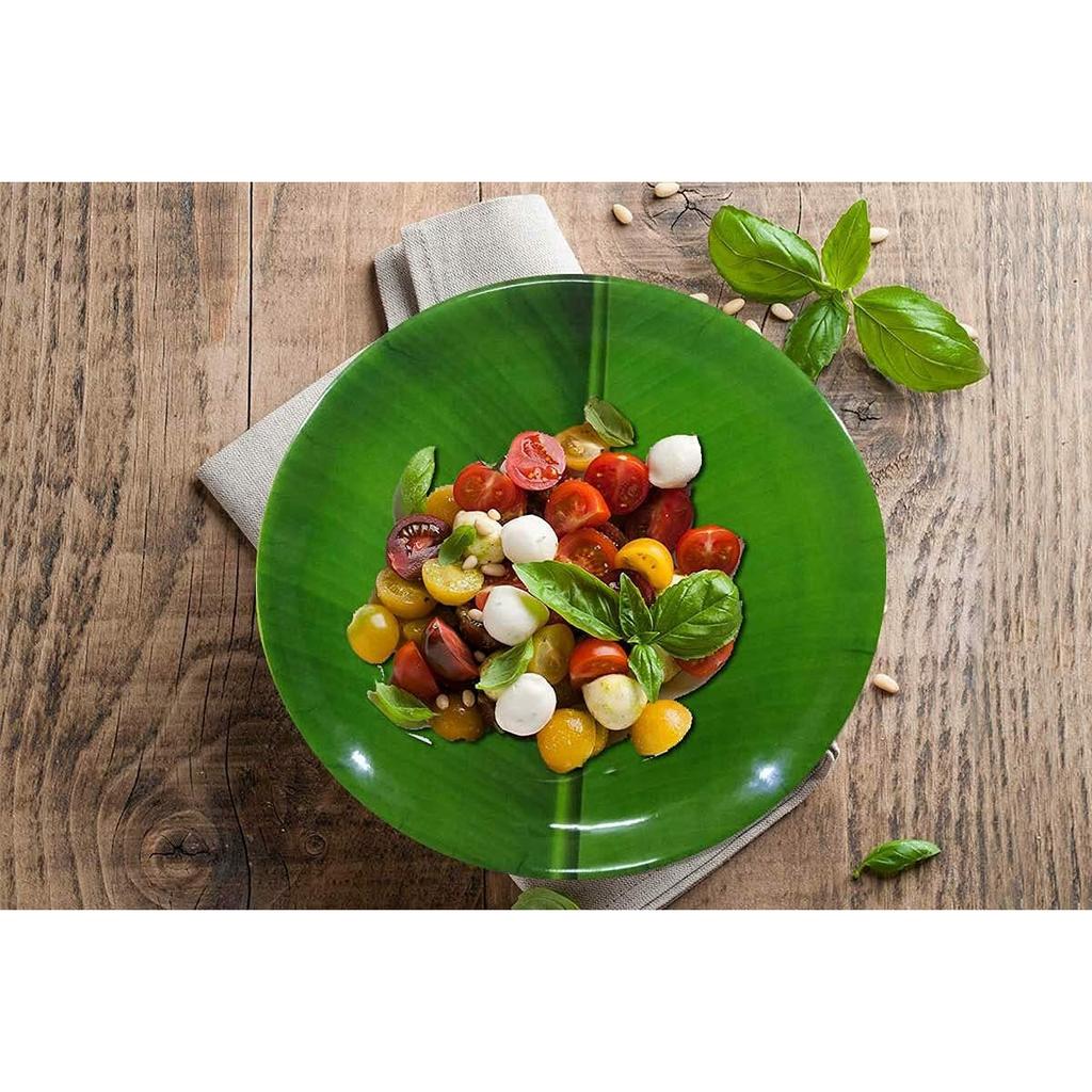 RSINC Kleine Snacks Teller Melamin Rund Bananenblatt ,Snackteller 18cm 6er-Pack JL286093829996