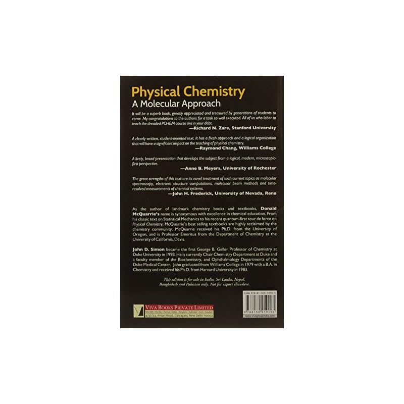 Physical Chemistry: A Molecular Approach