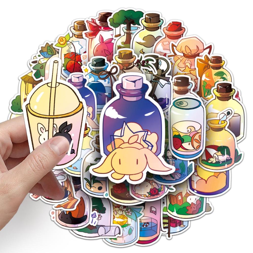 50 Original Graffiti Art Stickers: Waterproof Decor for Journals, Water Bottles, and Suitcases