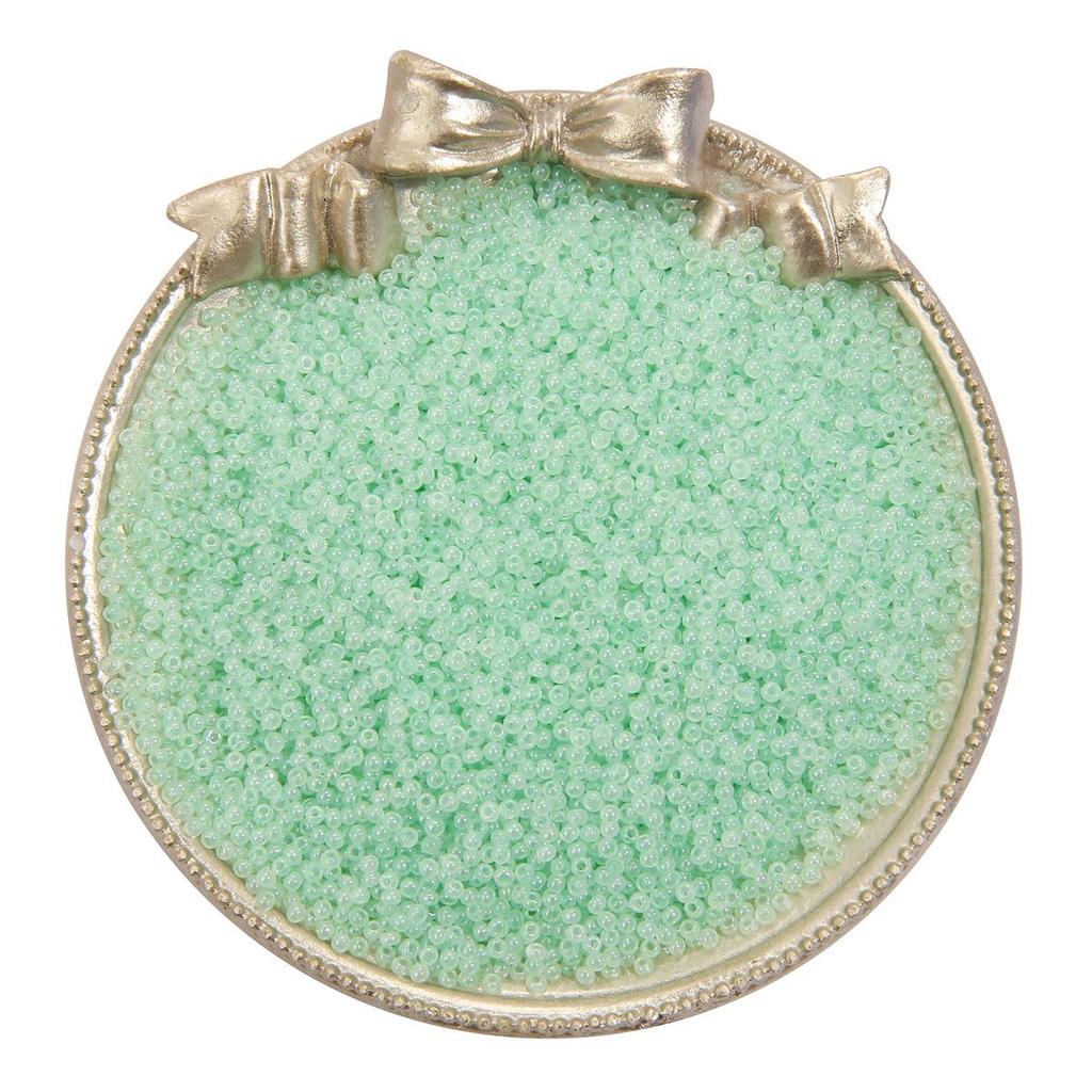 2mm Imitation Jadeit Creme Hirseperlen für DIY Armbänder & Halsketten