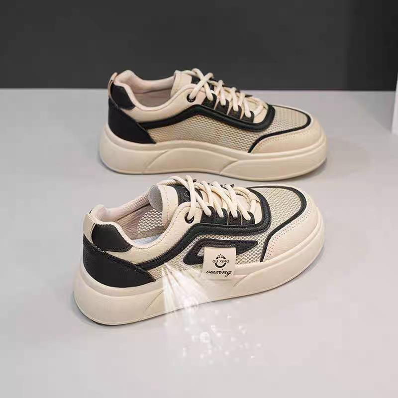 

Контрастная цветовая гамма, сетчатые белые туфли, детские, весна-лето 2025, дышащие сетчатые туфли, корейская версия, универсальные, тонкие, повседневные кеды 40 хаки