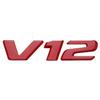 3d Chrome Black V12 Logo Letters Car Fender Emblem For Mercedes Benz Coil W220 CL 500 CL600 S600 V12 Badge Sticker Accessories