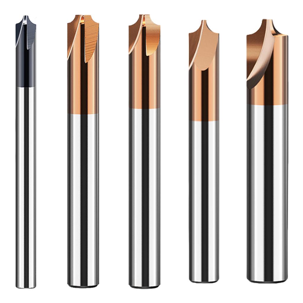 Chamfering Cutter 4 Flute Carbide Stainless Steel Milling Cutter End Mill Cutter Deburring for Machining Manufacturing