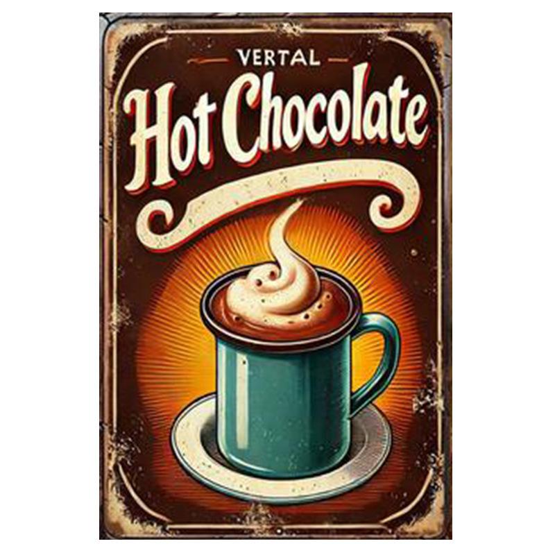 Fruit Juice Tin Sign Tiki Cocktails Coffee Whisky Tinplate Poster Classic Wall Plaque Signs Cafe Bar Billboard Art Decor Plates