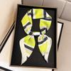 Spring women's sunscreen silk scarf travel outer shawl new high-end scarf geometric stripe printing square scarf