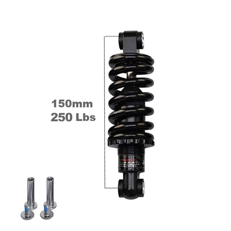 AttLvTu MTB Rear Shock Absorber, 150mm 165mm 190mm Bicycle Coil Spring Suspension, for Mountain Bike E-Bike Wheelchair