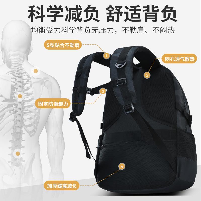 Camo Backpack Lightweight Ergonomic Large Capacity School Bag for Middle High School Boys Students Travel