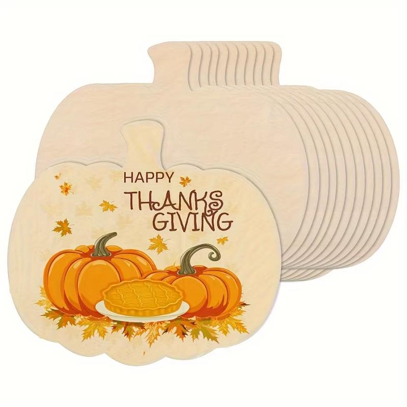 6pcs Wooden Pumpkin Decorations Painted For Halloween And Thanksgiving, Hollow Diy Blank Unfinished Pumpkin Wooden Round Disc
