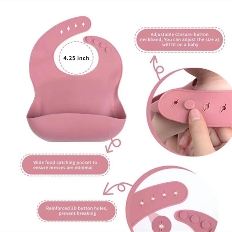 6 PCS Baby Meal Set Silicone Set Childrens Meal Training Set Cutlery
