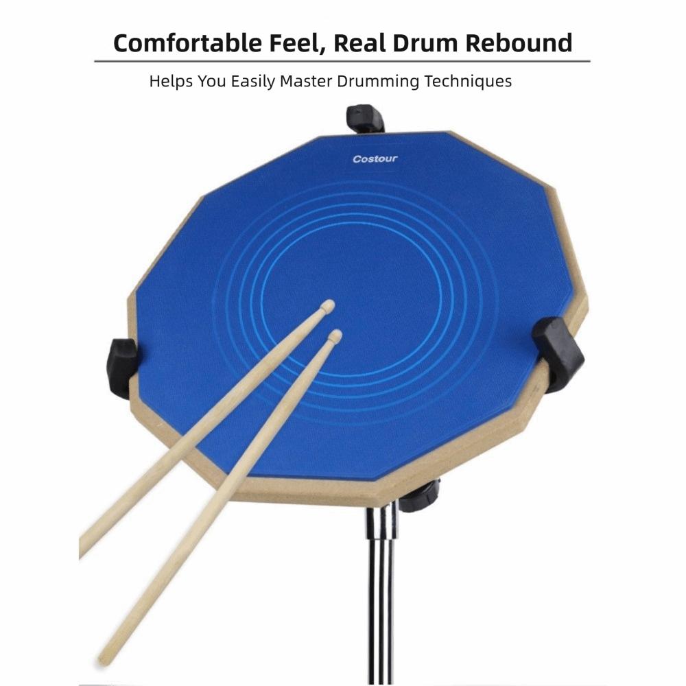 Anti-slip Silent Practice Drum Pad 12 Inch Dumb Drum Pad Percussion Board  Percussion Accessories