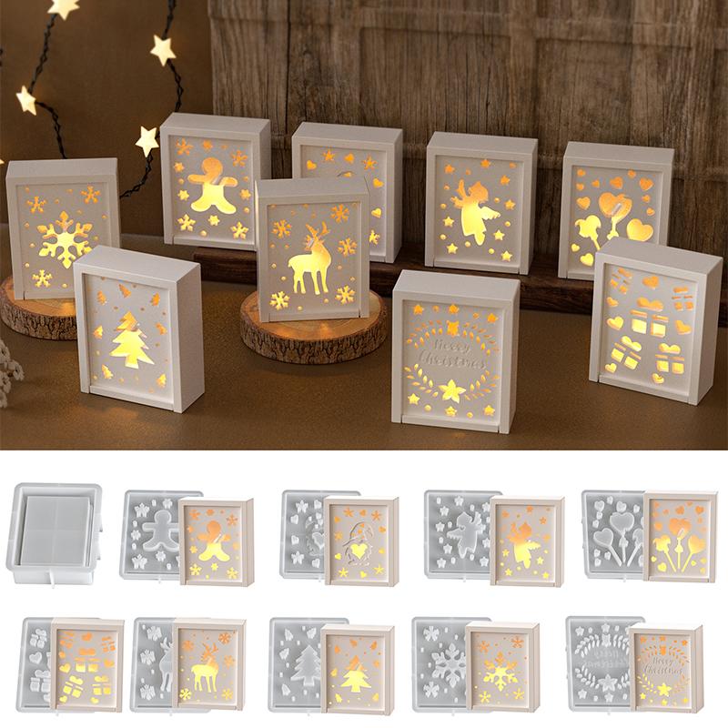 1 szt. Forma żywiczna Rękodzieło Ręcznie robione Pudełko do przechowywania Świąteczna Prostokątna Forma silikonowa Święto Dostępne różne opcje