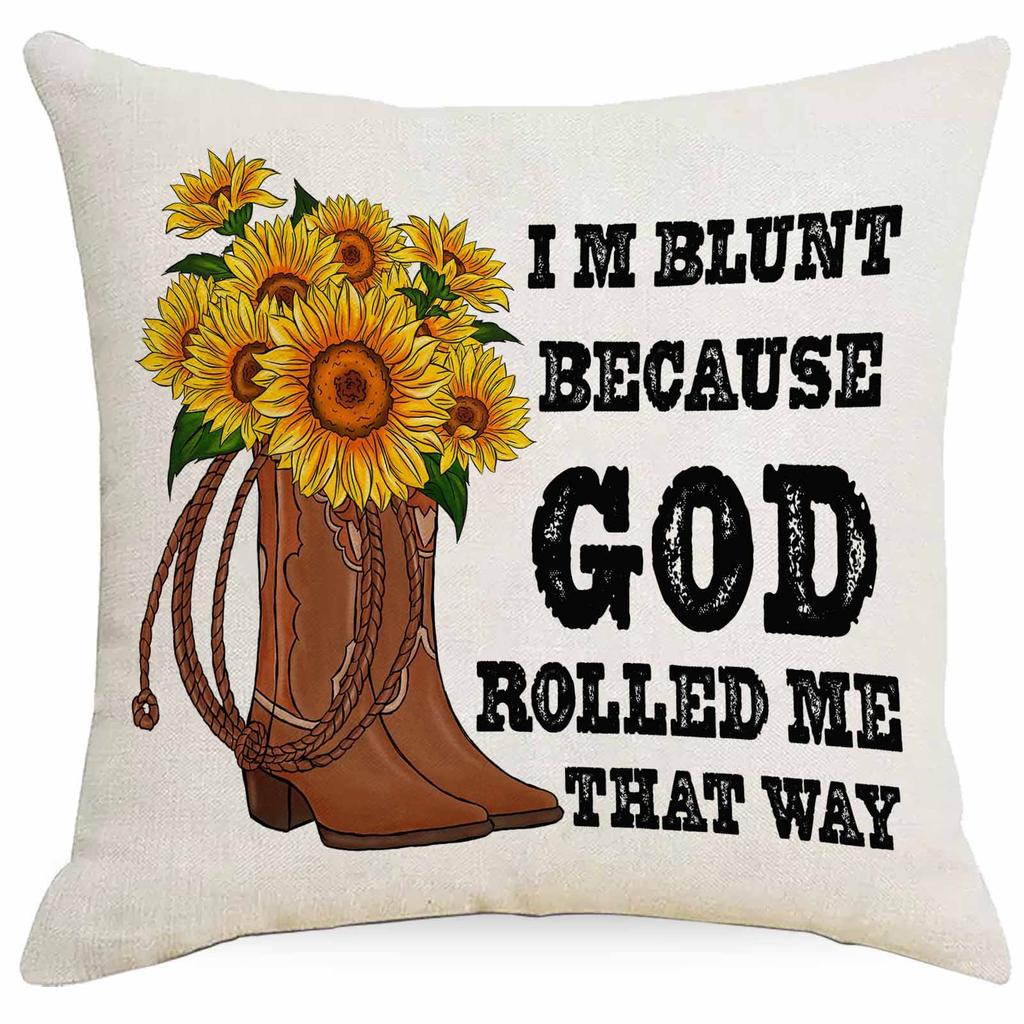 New Retro Summer Sunflower Pillowcase Home Sofa Cushion Pillowcase