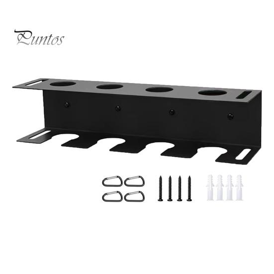 

Настенный держатель для бейсбольной биты с 4 карабинами. Прочная несущая двухслойная конструкция. Простая установка. Стойка для хранения бейсбольных бит. чёрный