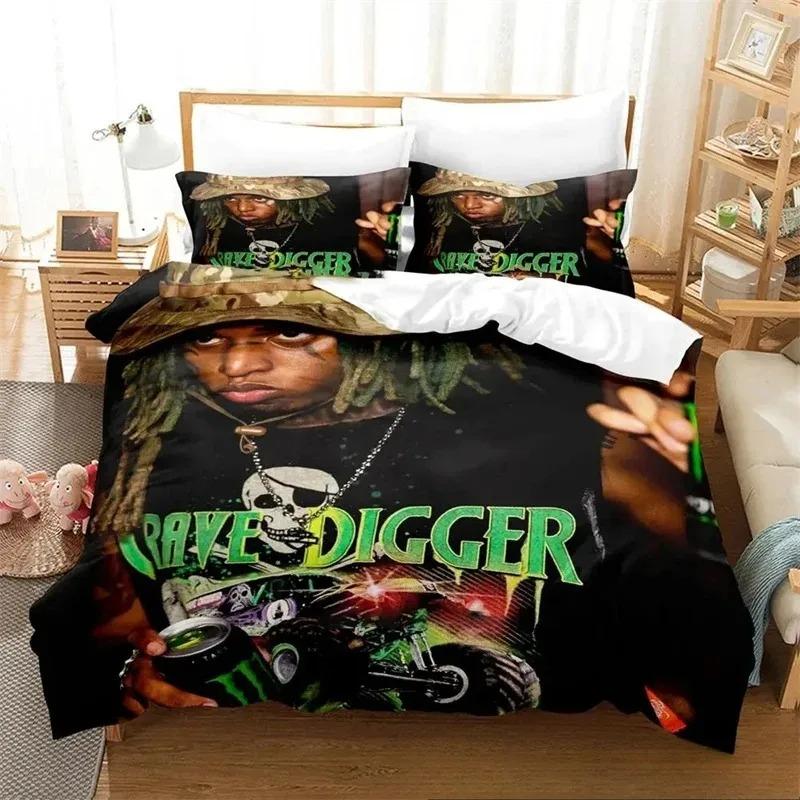3D-print Zillakami Rapper Sängkläder Set Pojkar Flickor Enkel Dubbel Queen King Storlek Påslakan Örngott Säng pojkar Tonåringar Vuxna