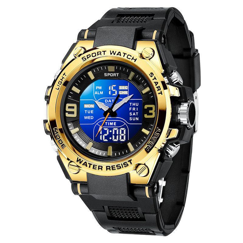 Teen Watch Men S Model, Middle School Student Boy, Junior High School Boy Sports High Value Multi-Function Watch золотой