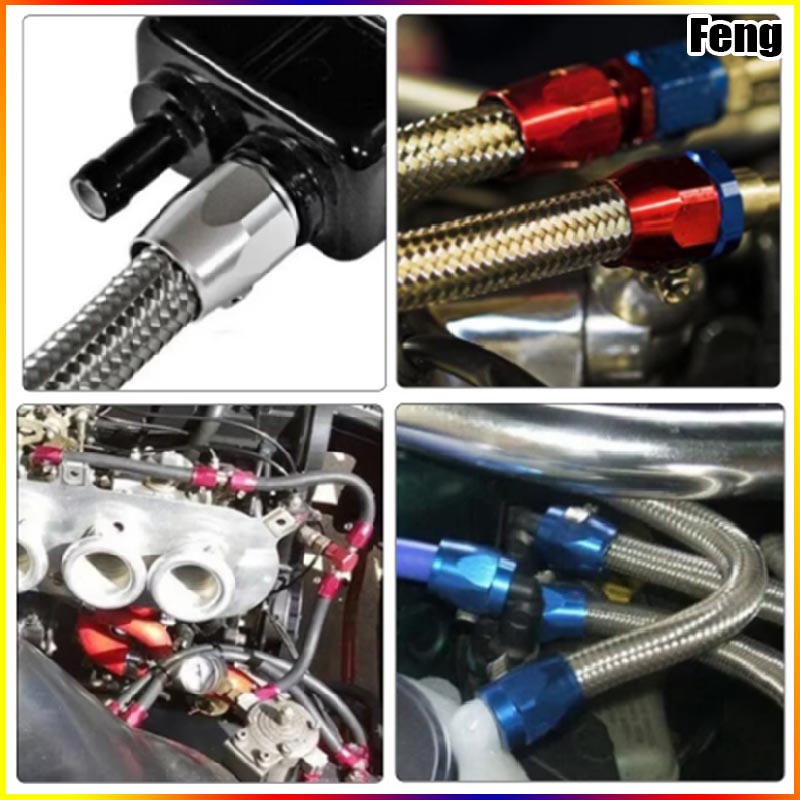 2PCS Metal Car End Oil Fuel Hose Clamp  AN4 AN6 AN8 AN10 AN12 End Fuel Pipe Clip Oil Water Tube Hose Fittings Auto Parts Refit