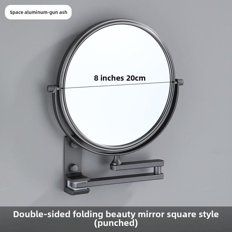 8 Inch Wall Mounted Bathroom Mirror Makeup Mirror 3X Magnifying Touch Vanity Cosmetic Mirrors No Light Style