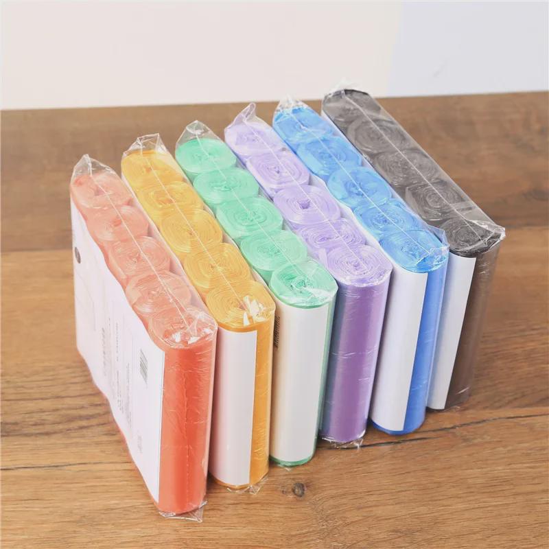 5 Rolls of Colored Thickened Disposable Garbage Bags, 100 Pieces for Office, Hotel, Home Use