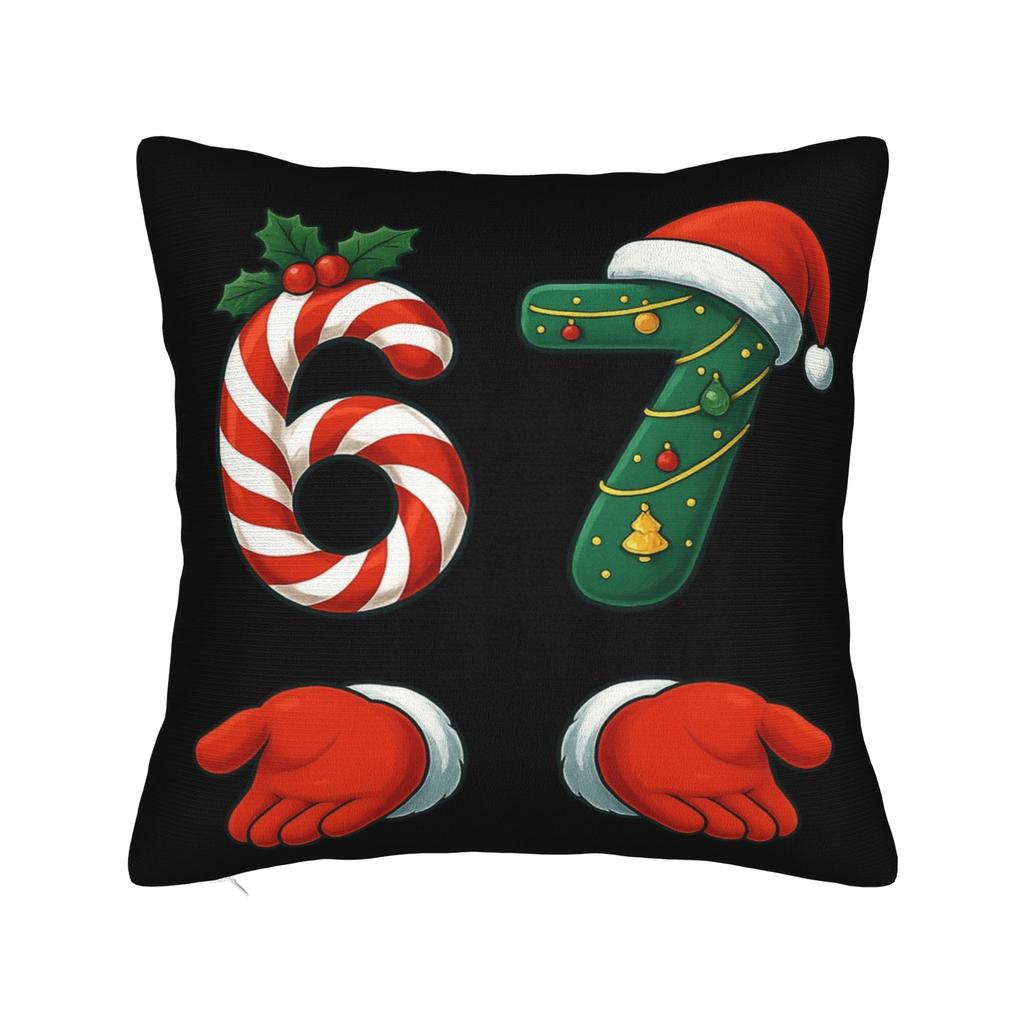 67 Six Seven Meme Pillow Case Comfy Pillow Cover Vintage Cushion Cover For Living Room Chair