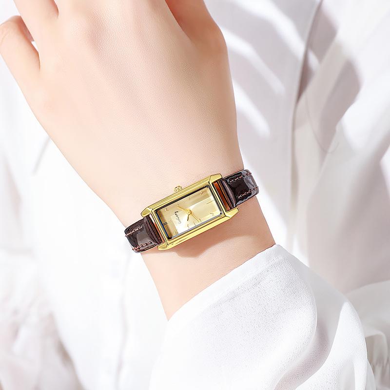 Ceasuri de lux pentru femei Ceas retro pentru femei Ceas de damă cu curea Ceasuri de mână cu cuarț negru Montre Femme Relogio Feminino Cadouri