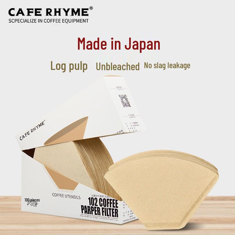 Unbleached Fan-Shaped Coffee Filter Bags for 2-4 Servings - Thickened, Solid Color