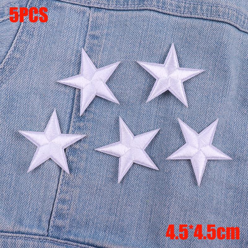 5/10/30 шт. Мультяшные вышитые нашивки Красный Белый Желтый Звезда/Сердце Любви Нашивка Пришивные нашивки Для одежды Гладящие наклейки