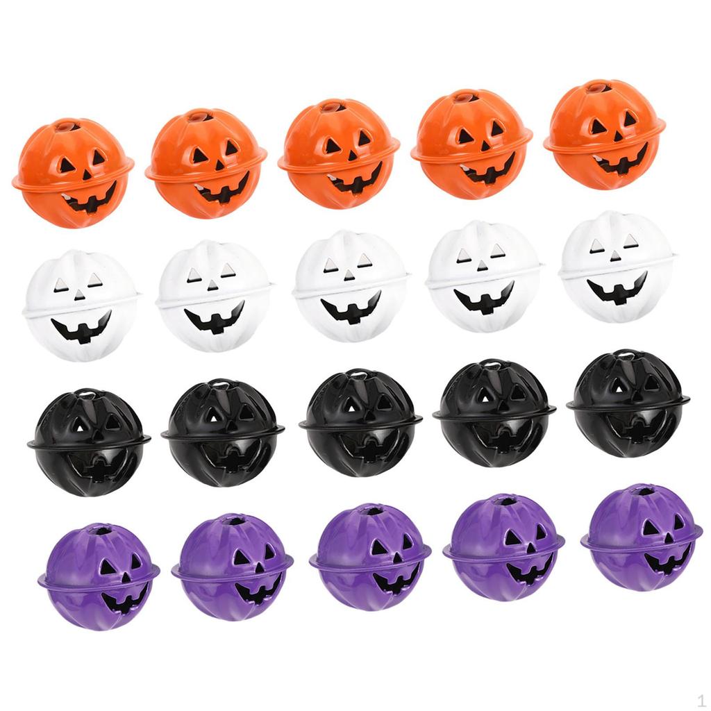 Festive Pumpkin Shaped Jingle Bells for DIY Crafts and Celebrations