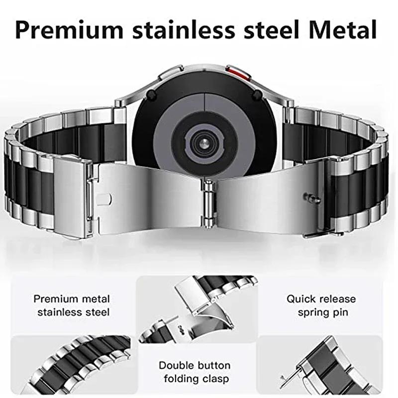 Bracelet + Boîtier pour Samsung Galaxy Watch 6 5 4 44mm 40mm Classic 46mm 42mm Bracelet en Acier Inoxydable Galaxy Watch 3 5 Pro 41 45mm Bracelet